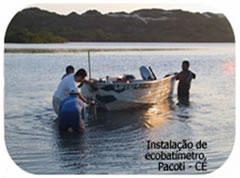 Instalação de Ecobatímetro - Pacoti - Ceará